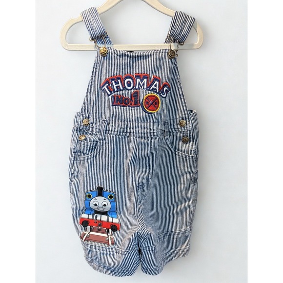 Vintage Thomas & Friends Striped Overall & Hat Set Size 4T - Picture 2 of 9